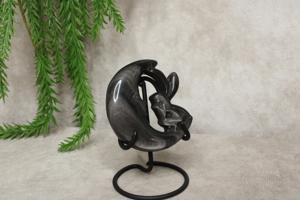 Zilver obsidiaan elfje