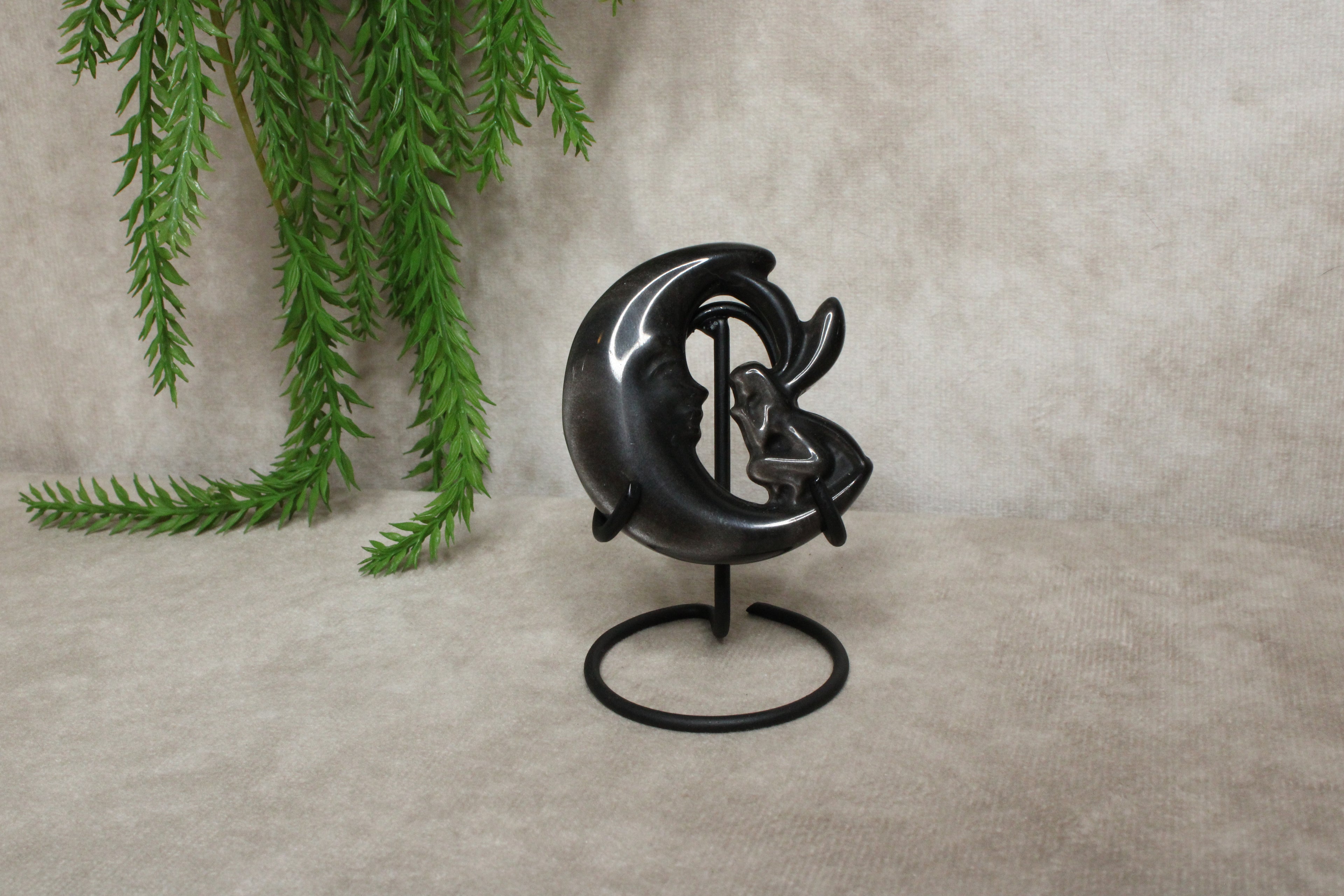 Zilver obsidiaan elfje