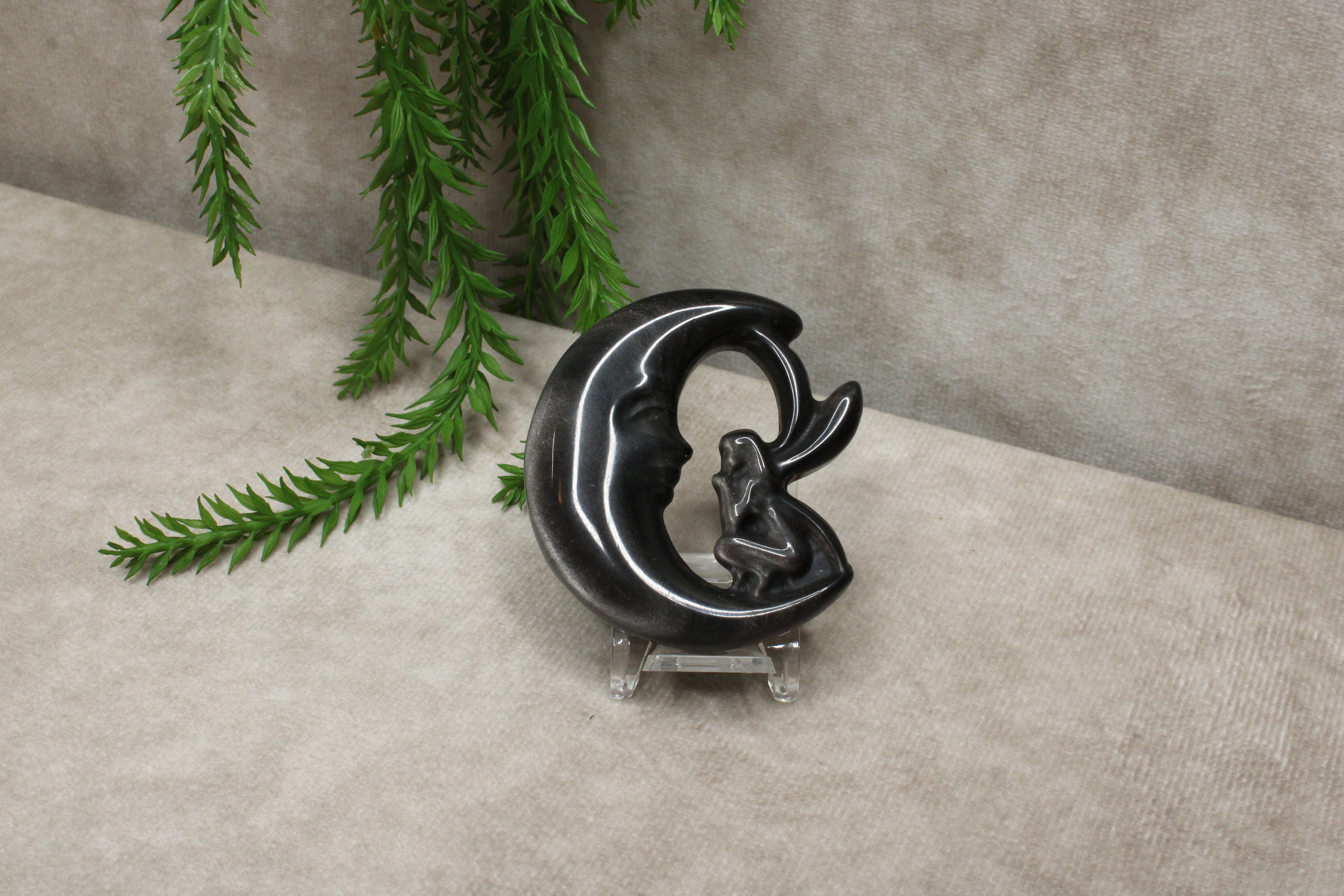 Zilver obsidiaan elfje