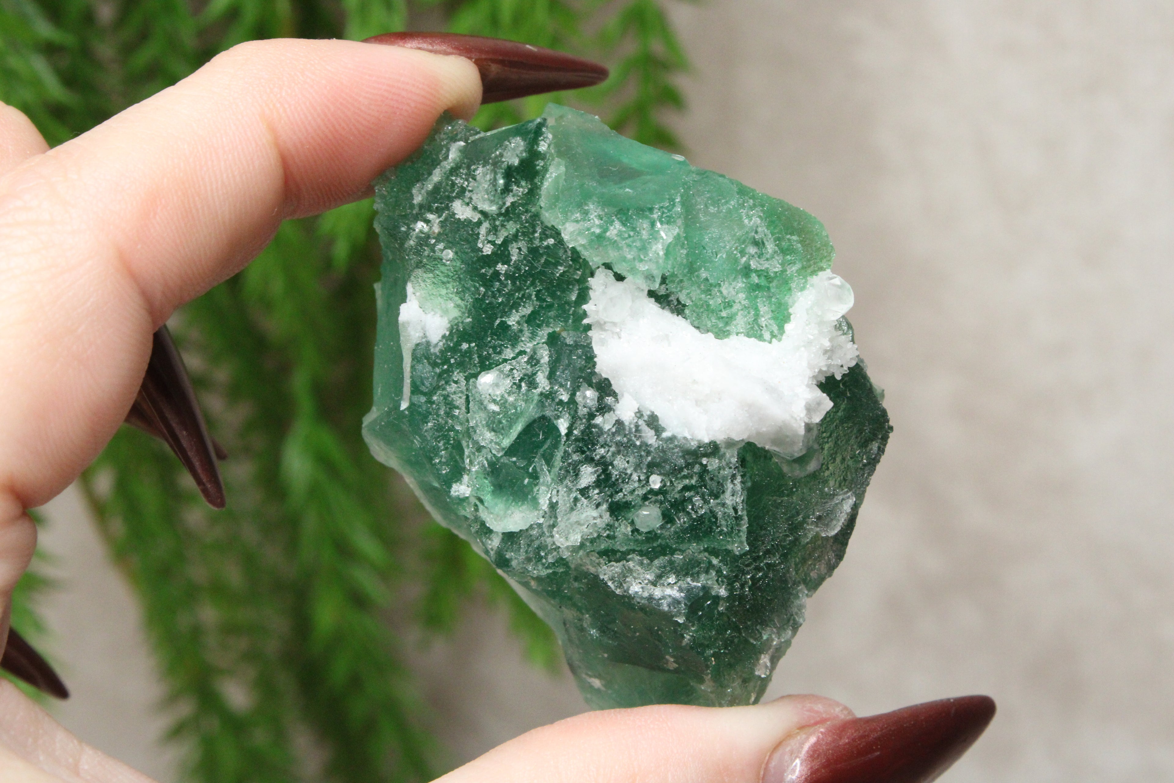 Groene fluoriet cluster