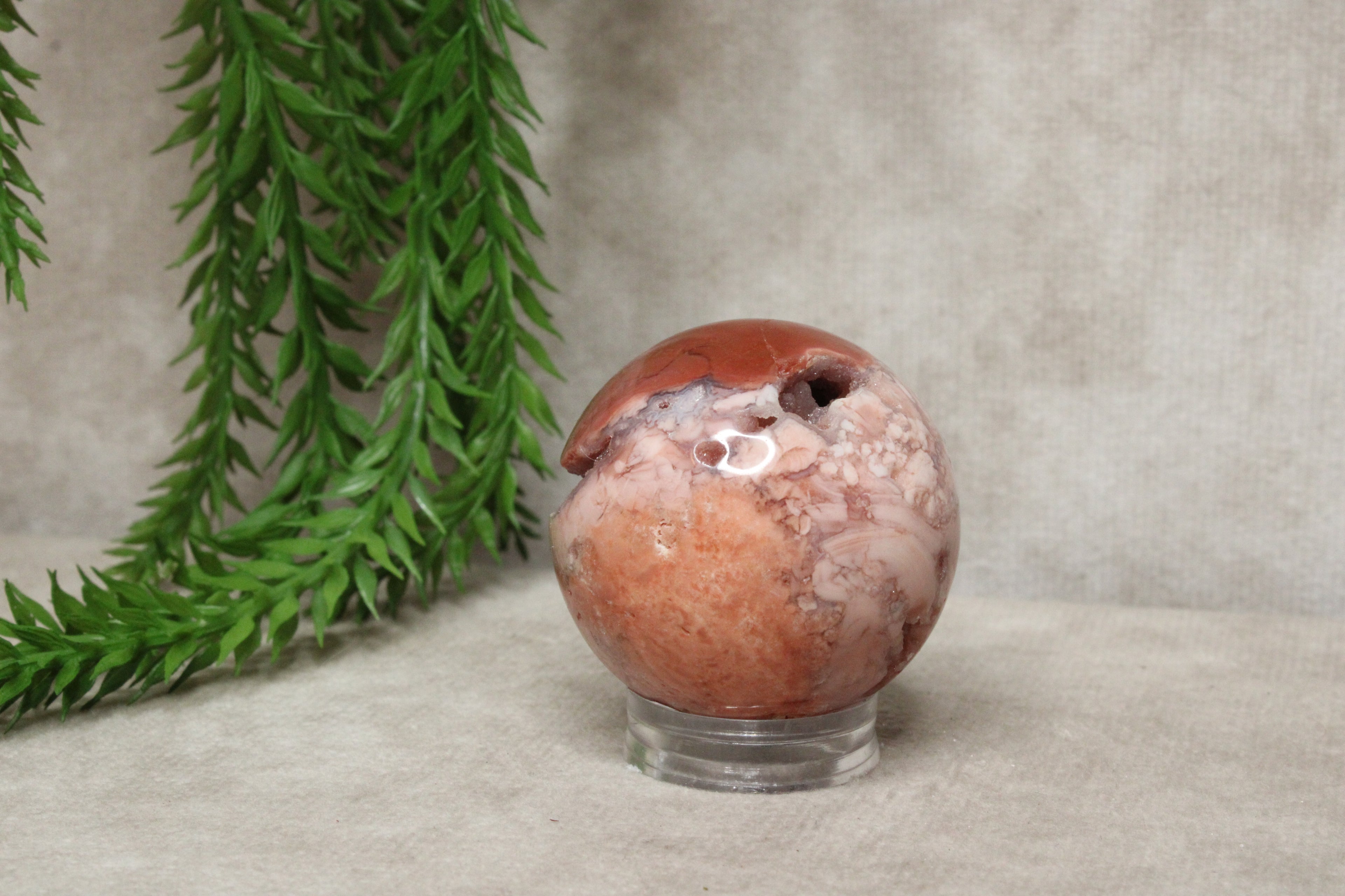 Roze agaat bol #1792