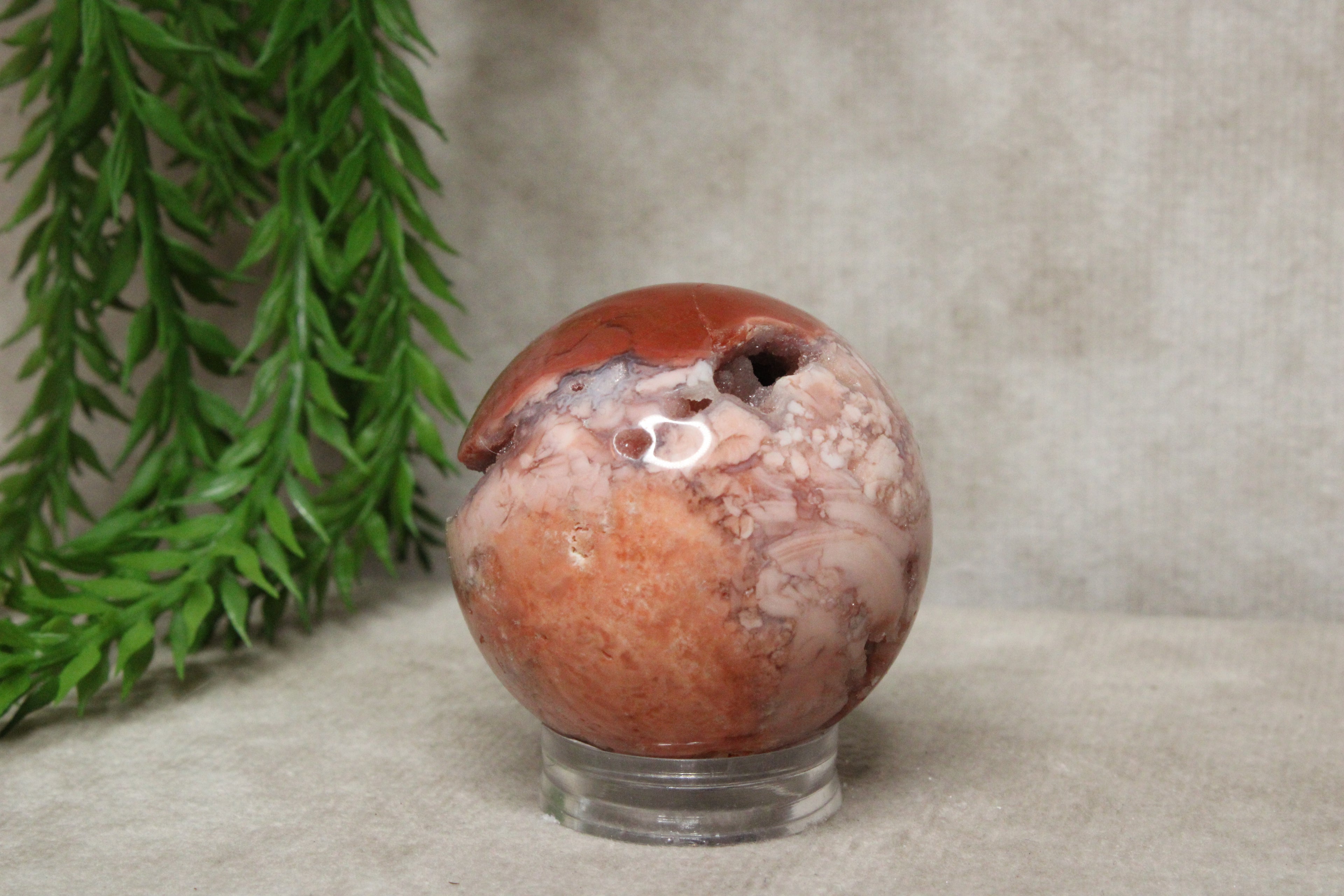 Roze agaat bol #1792