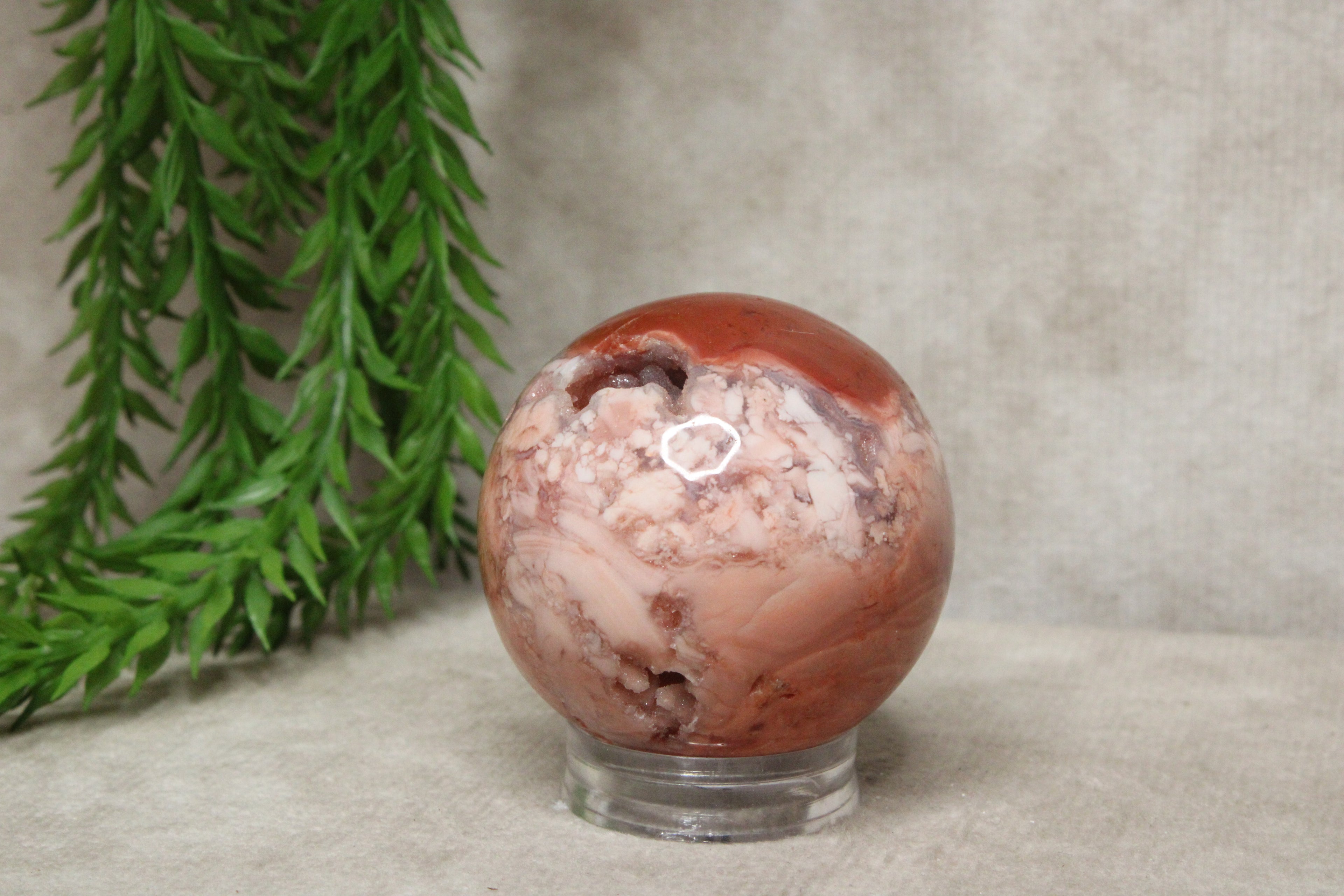 Roze agaat bol #1792