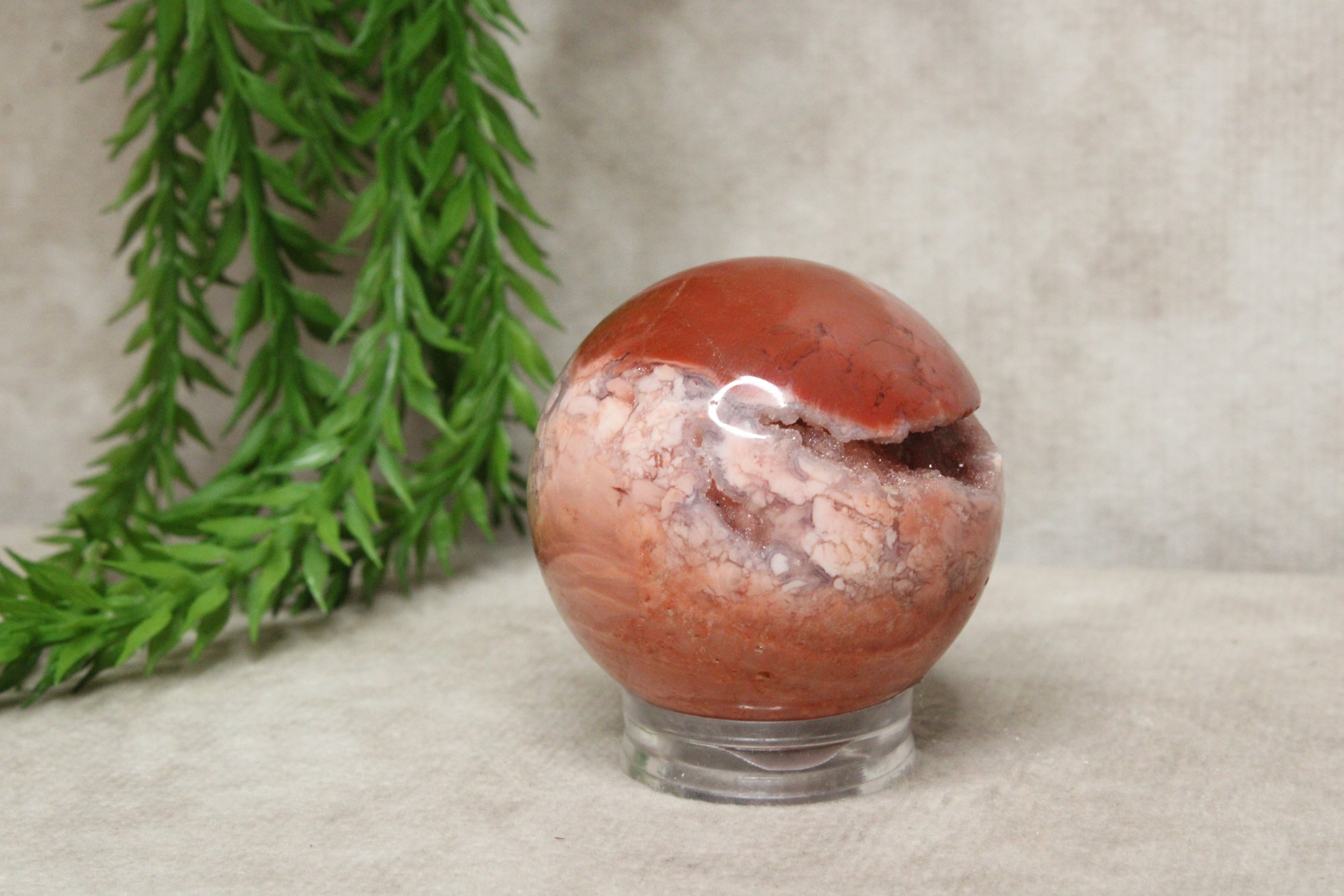 Roze agaat bol #1792