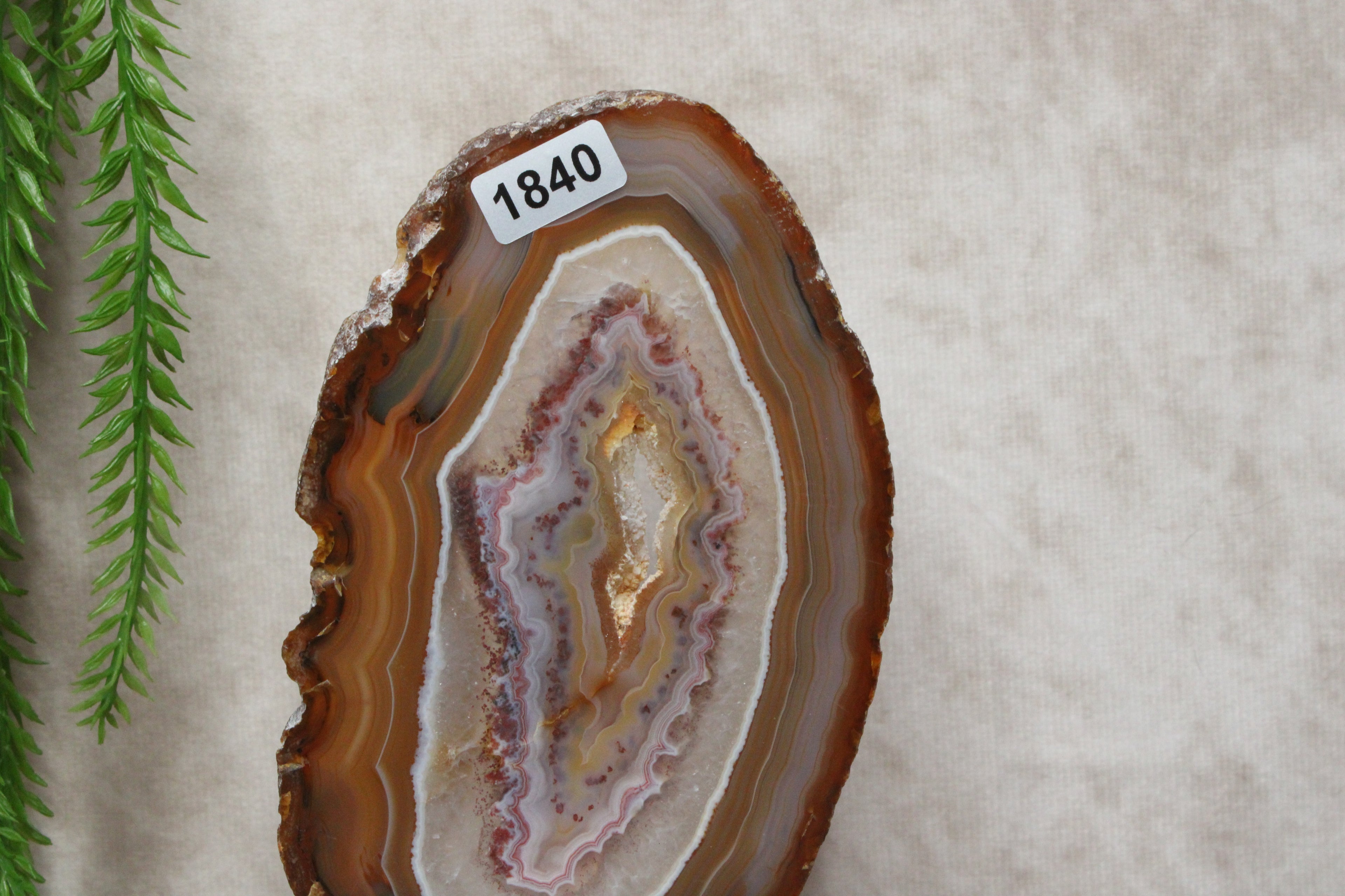 Agaat schijf op luxe standaard #1840