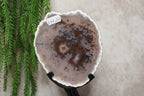 Agaat schijf op luxe standaard #1808