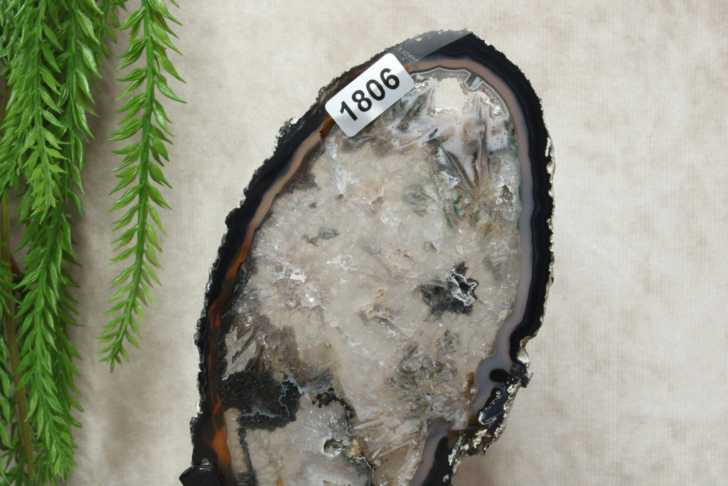 Agaat schijf op luxe standaard #1806