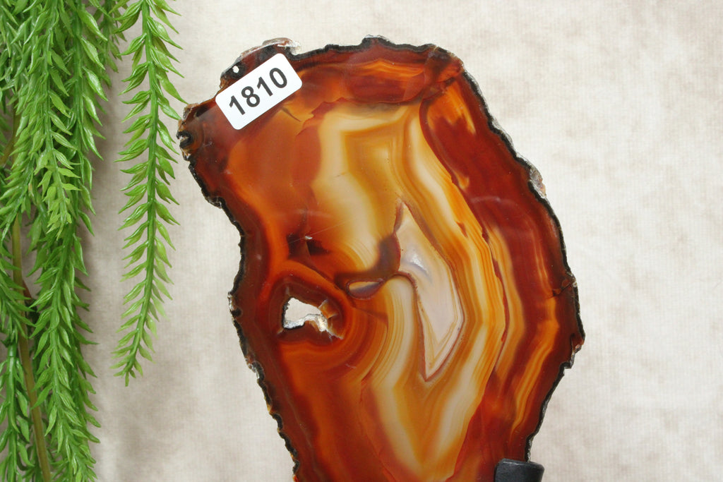 Agaat schijf op luxe standaard #1810