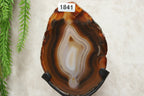 Agaat schijf op luxe standaard #1841