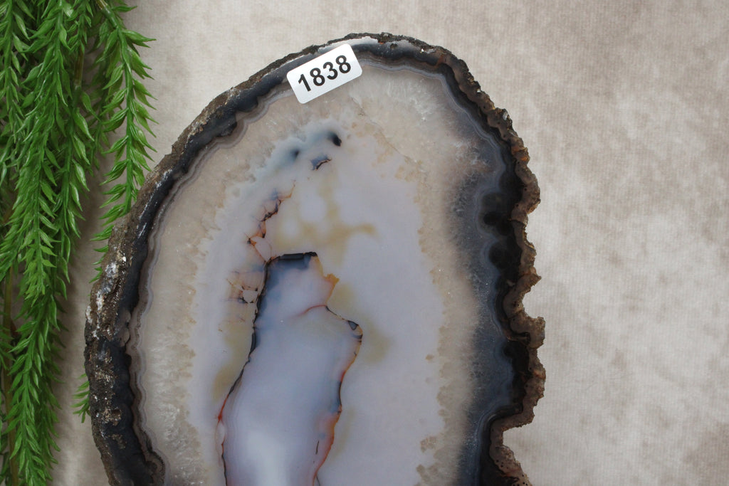 Agaatschijf op luxe standaard #1838