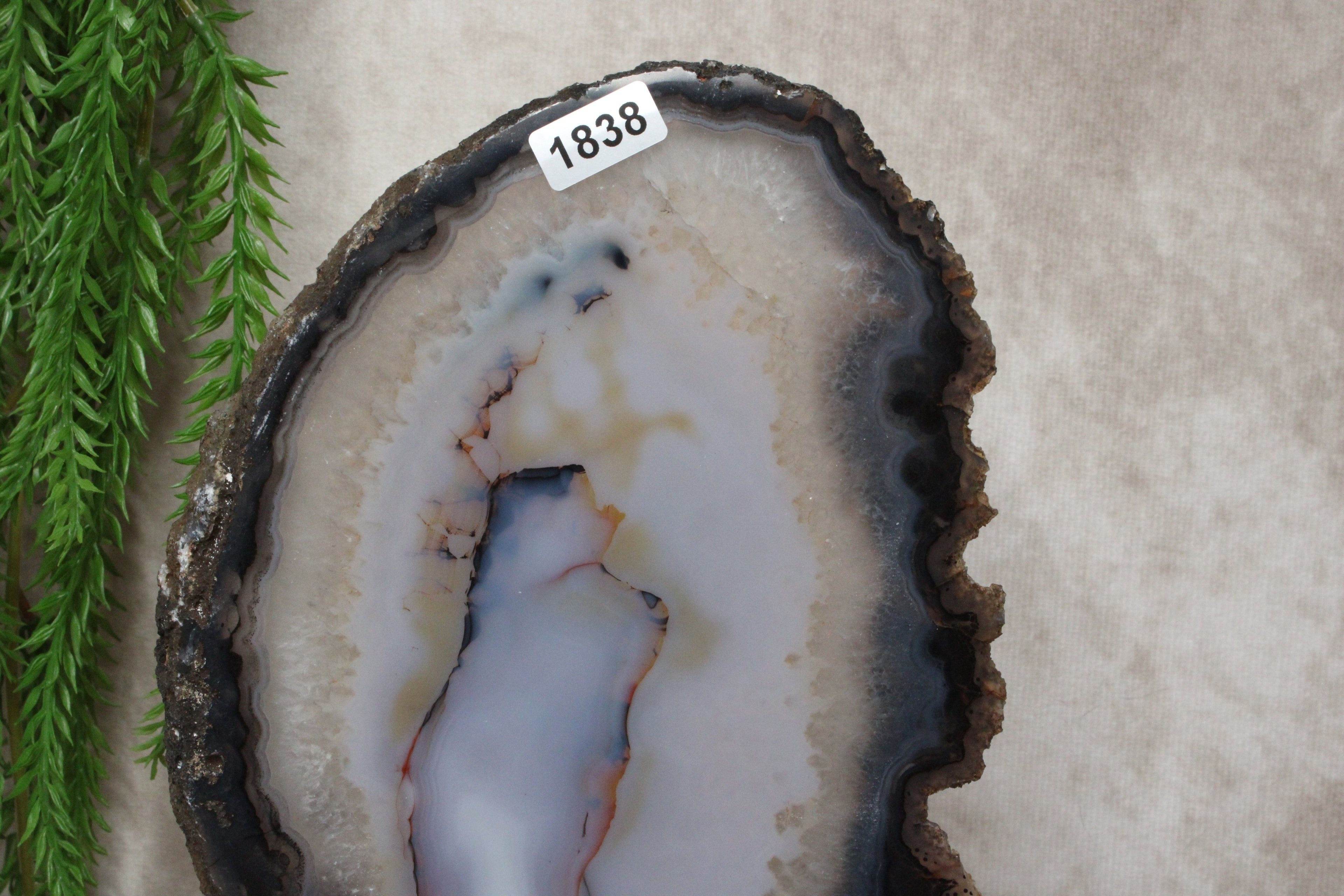 Agaatschijf op luxe standaard #1838