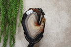 Agaat schijf op luxe standaard #1820