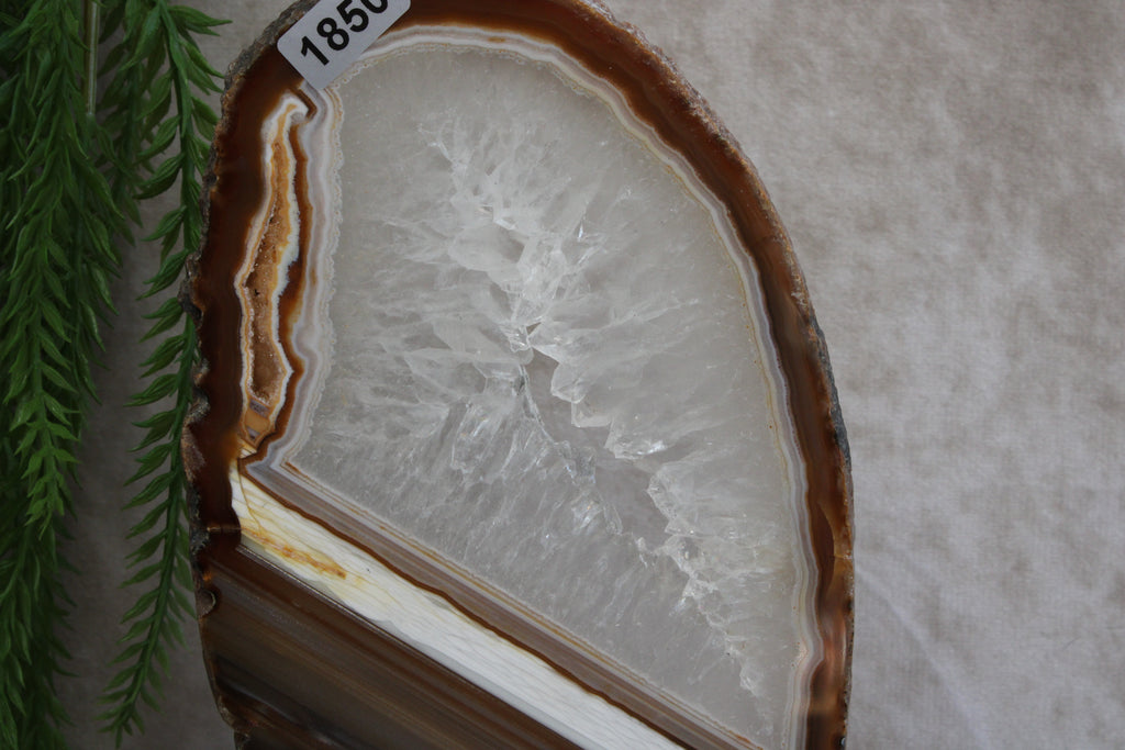 Agaat schijf op luxe standaard #1850