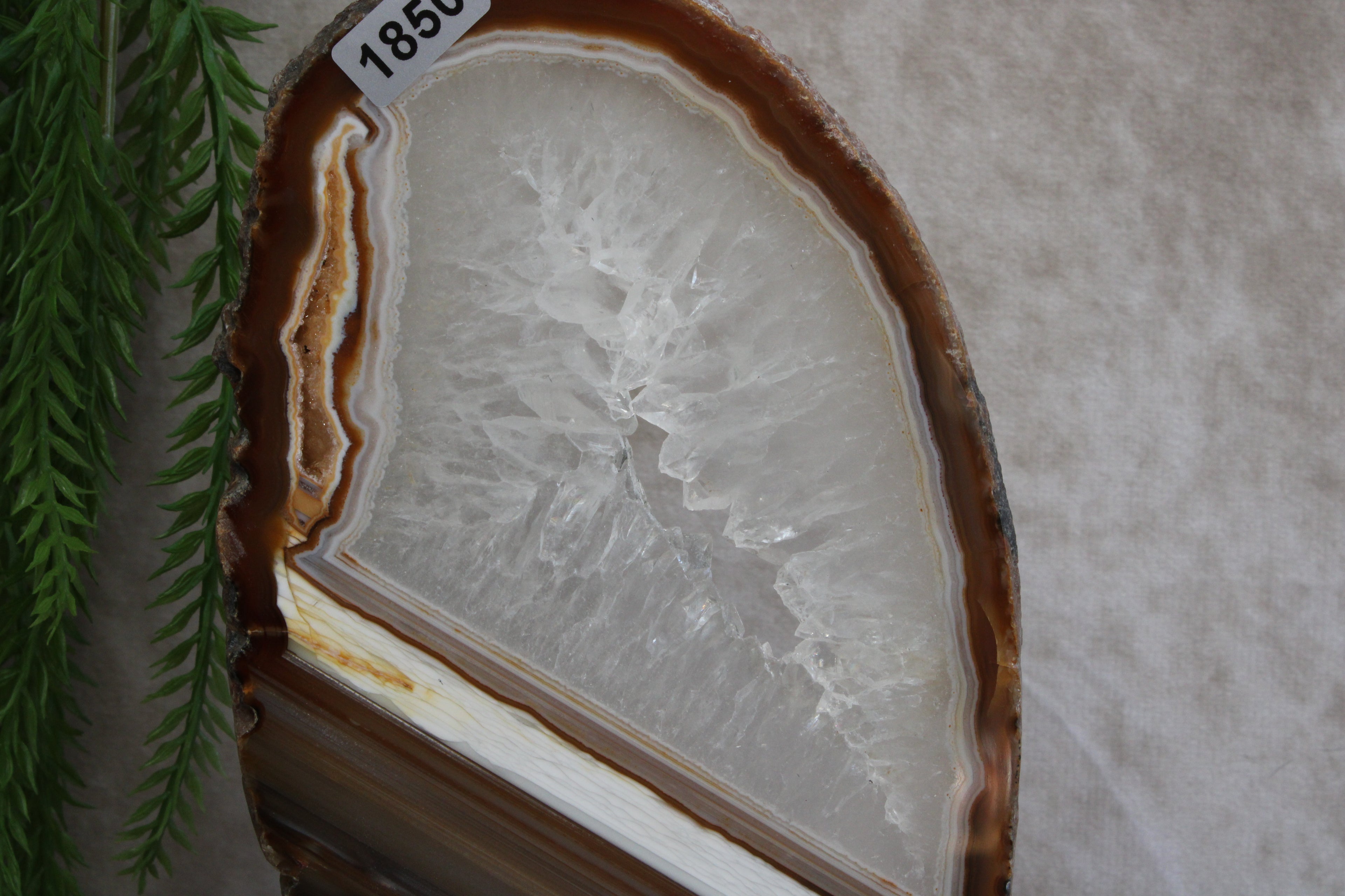 Agaat schijf op luxe standaard #1850