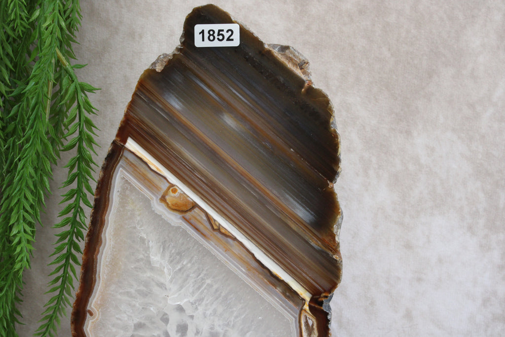 Agaat schijf op luxe standaard #1852