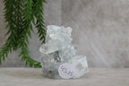 Cluster van blauwe chalcedoon, kwarts en apofylliet #99