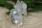 Cluster van blauwe chalcedoon, kwarts en apofylliet #100