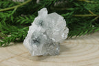 Cluster van blauwe chalcedoon, kwarts en apofylliet #2