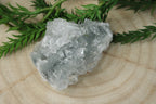 Cluster van blauwe chalcedoon, kwarts en apofylliet #2