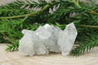 Cluster van blauwe chalcedoon, kwarts en apofylliet #3