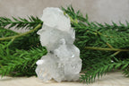 Cluster van blauwe chalcedoon, kwarts en apofylliet #3
