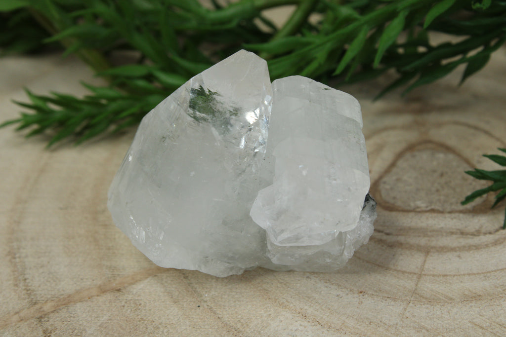 Cluster van blauwe chalcedoon, kwarts en apofylliet #4