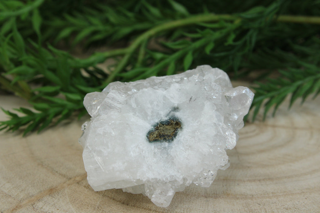 Cluster van blauwe chalcedoon, kwarts en apofylliet #5