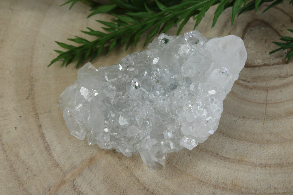 Cluster van blauwe chalcedoon, kwarts en apofylliet #5