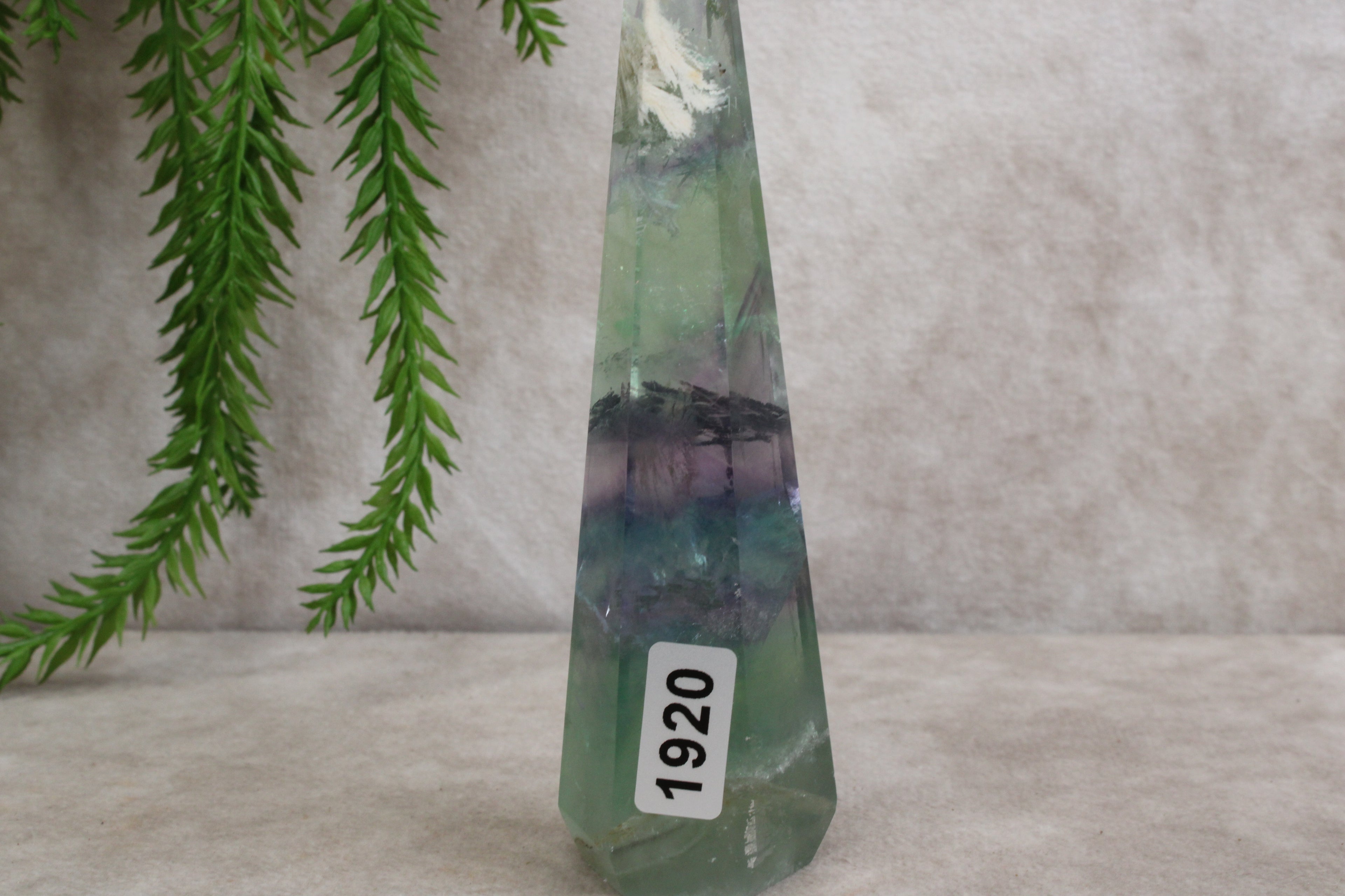 Feather fluoriet punt #1920