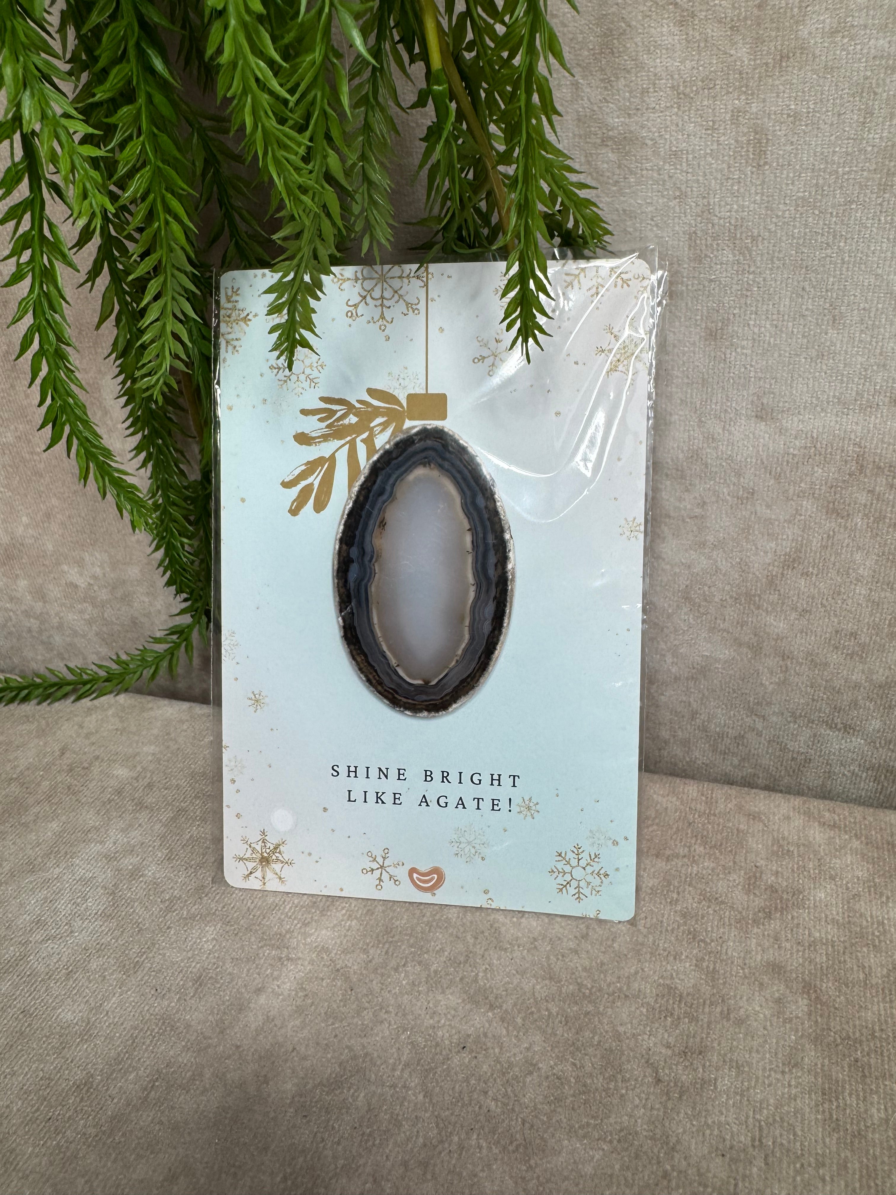 Kerst kaarten agaat schijf