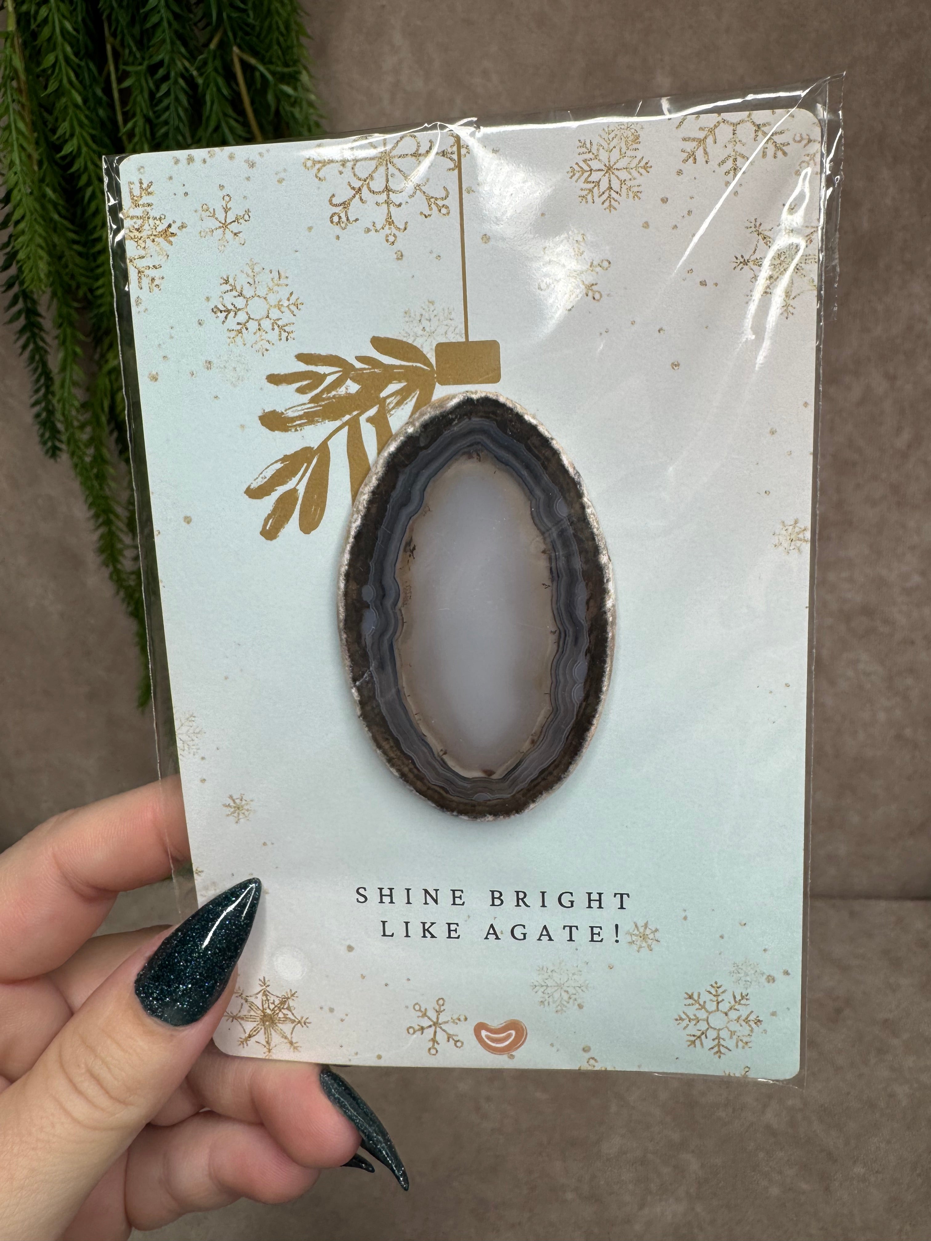 Kerst kaarten agaat schijf