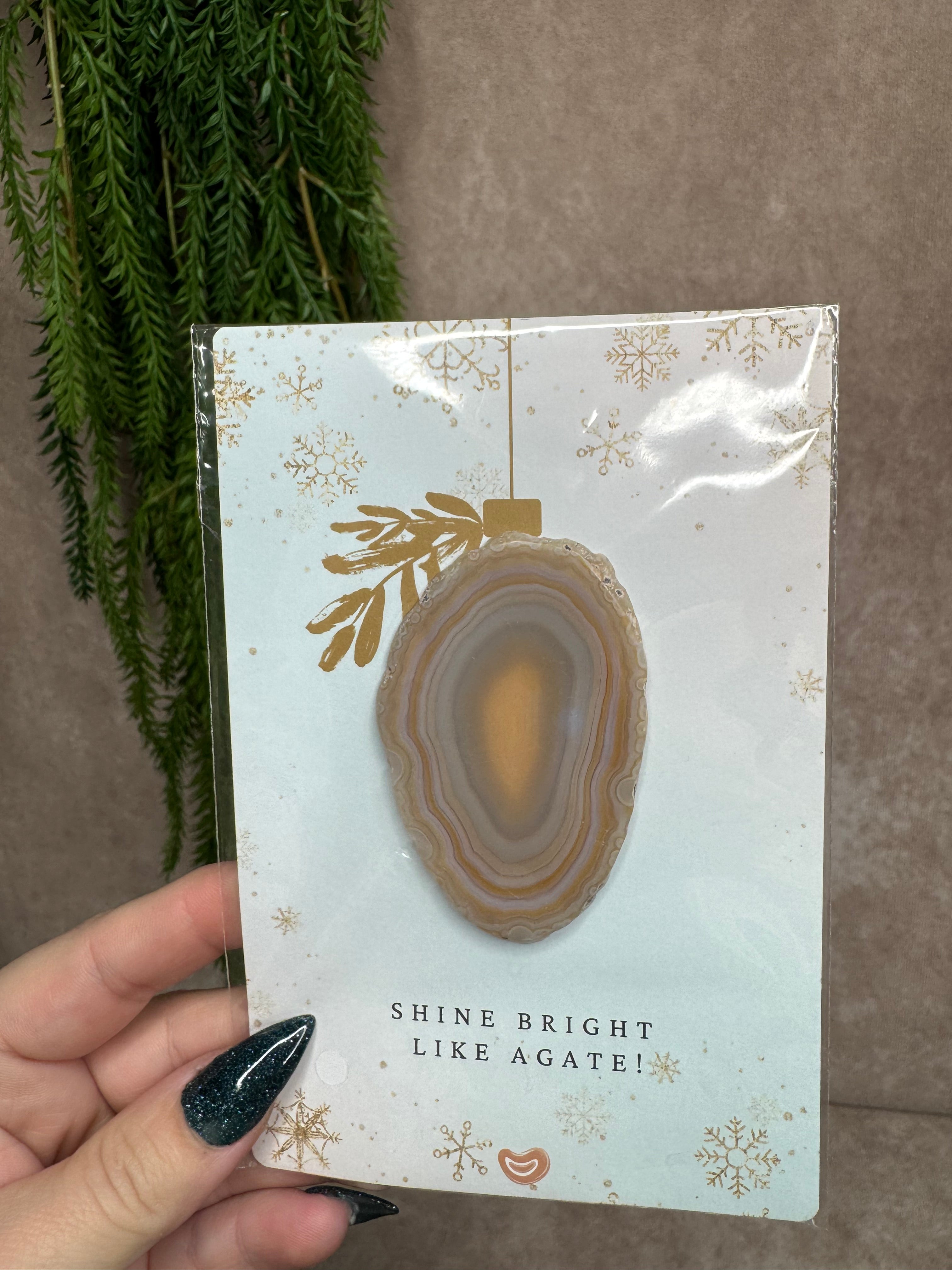 Kerst kaarten agaat schijf