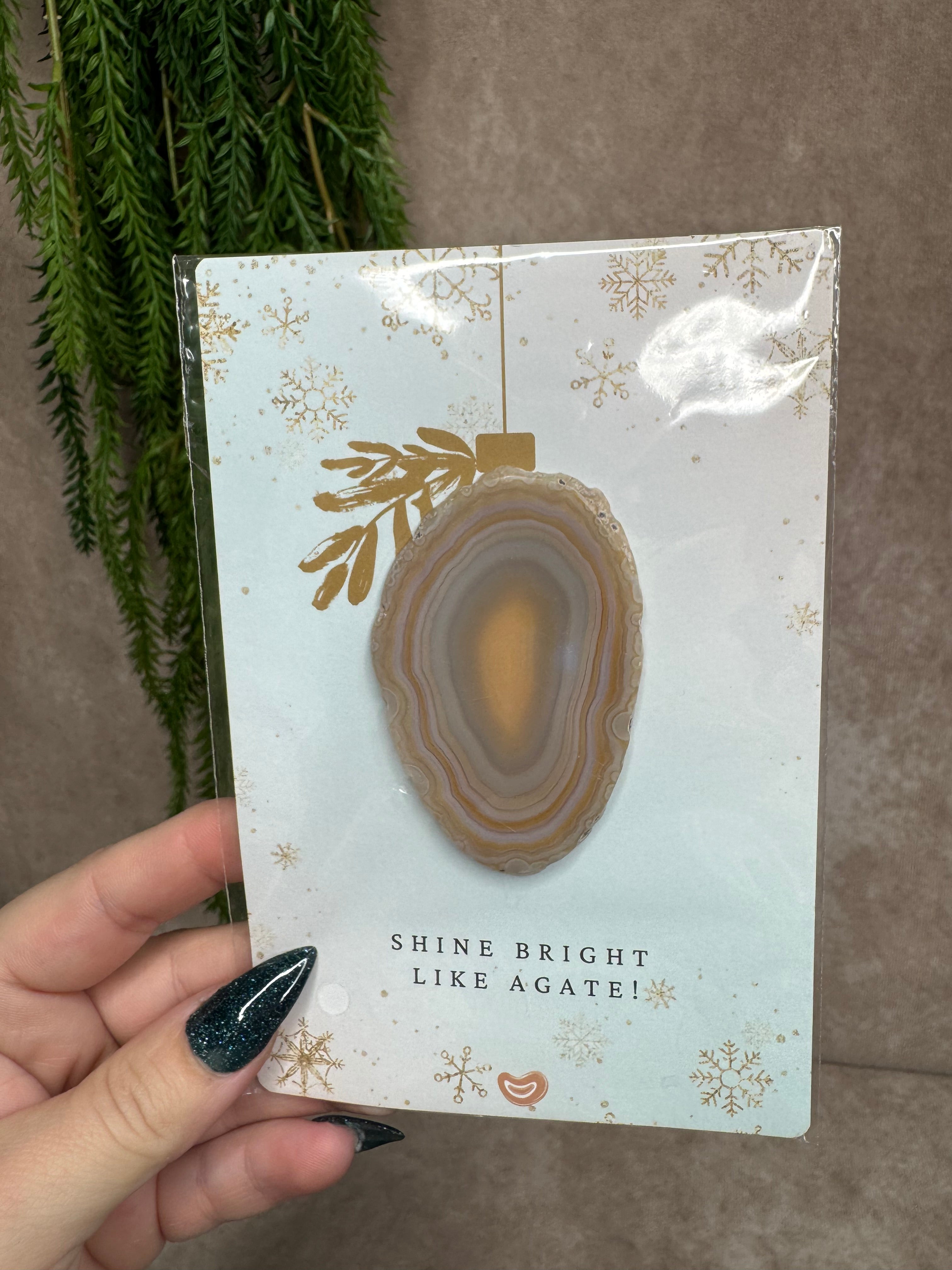 Kerst kaarten agaat schijf