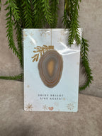 Kerst kaarten agaat schijf
