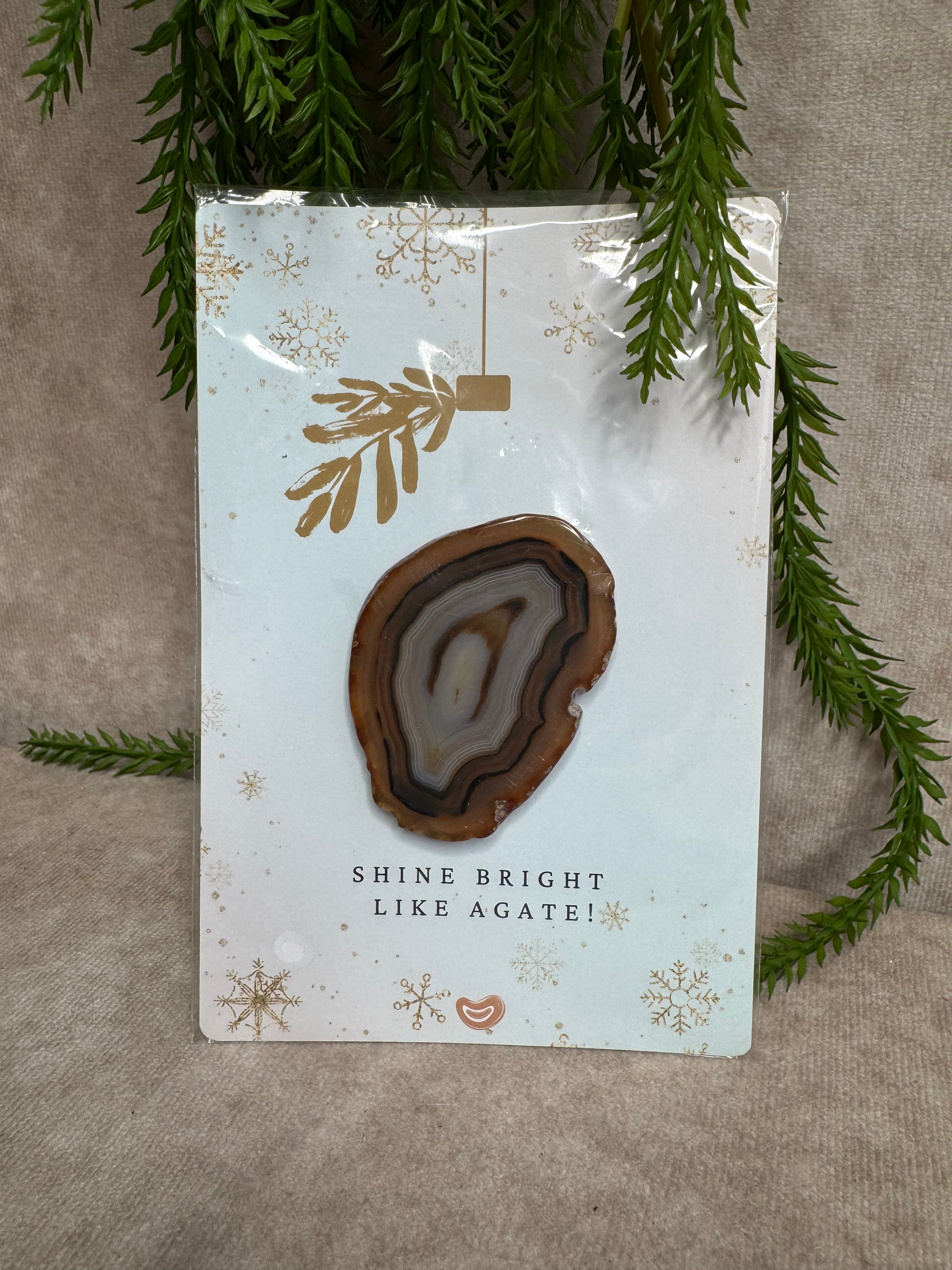 Kerst kaarten agaat schijf