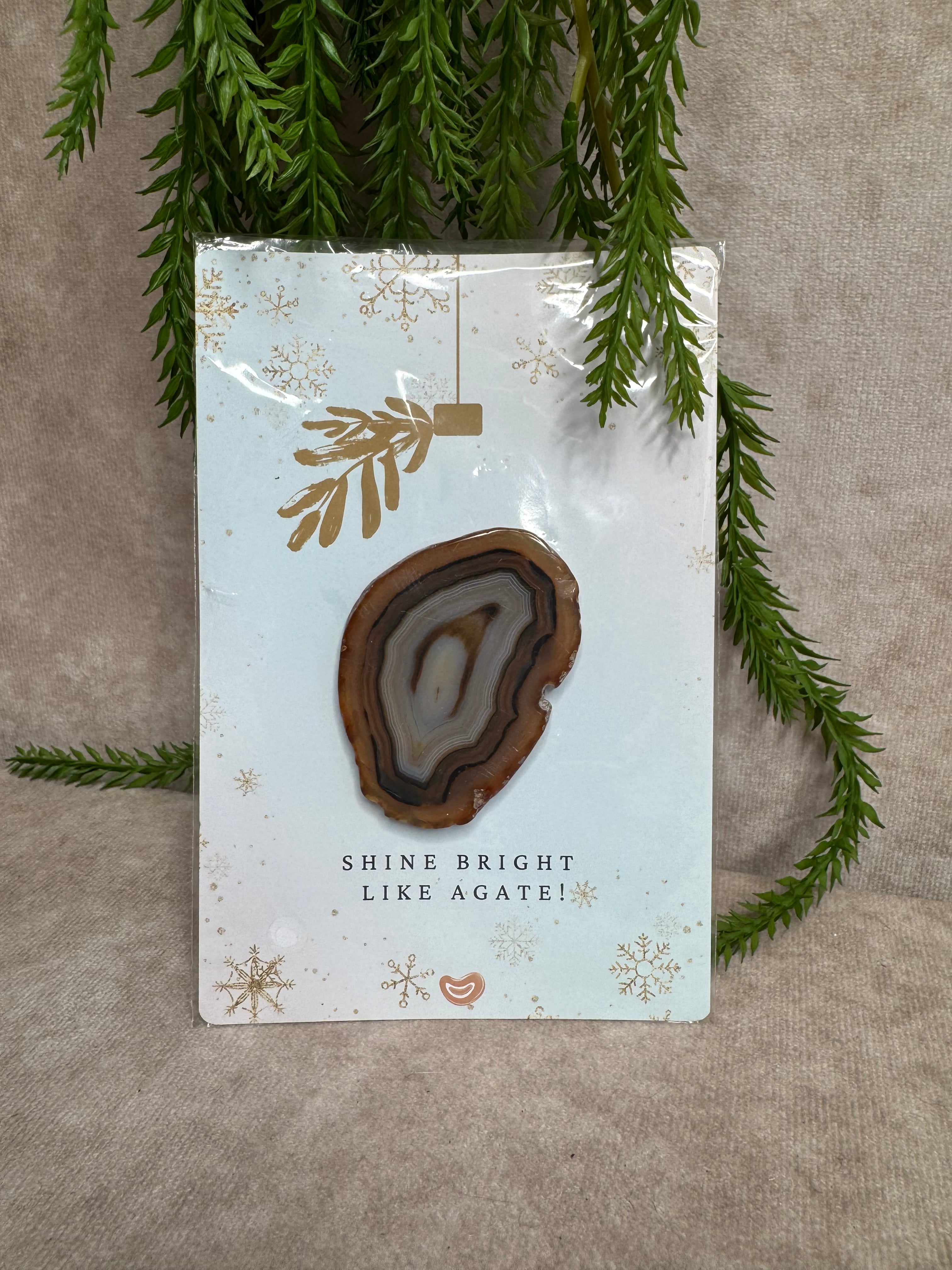 Kerst kaarten agaat schijf