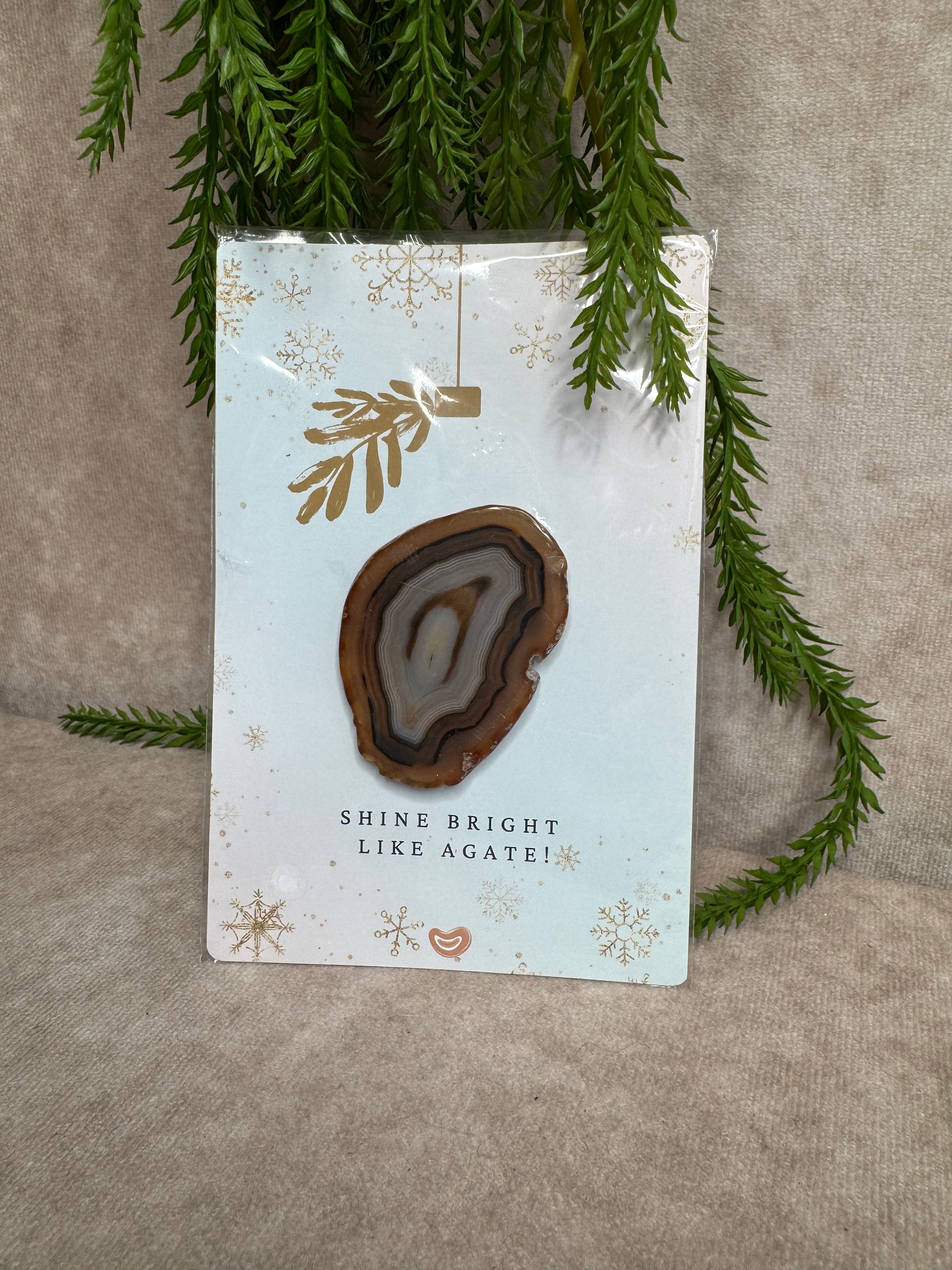 Kerst kaarten agaat schijf