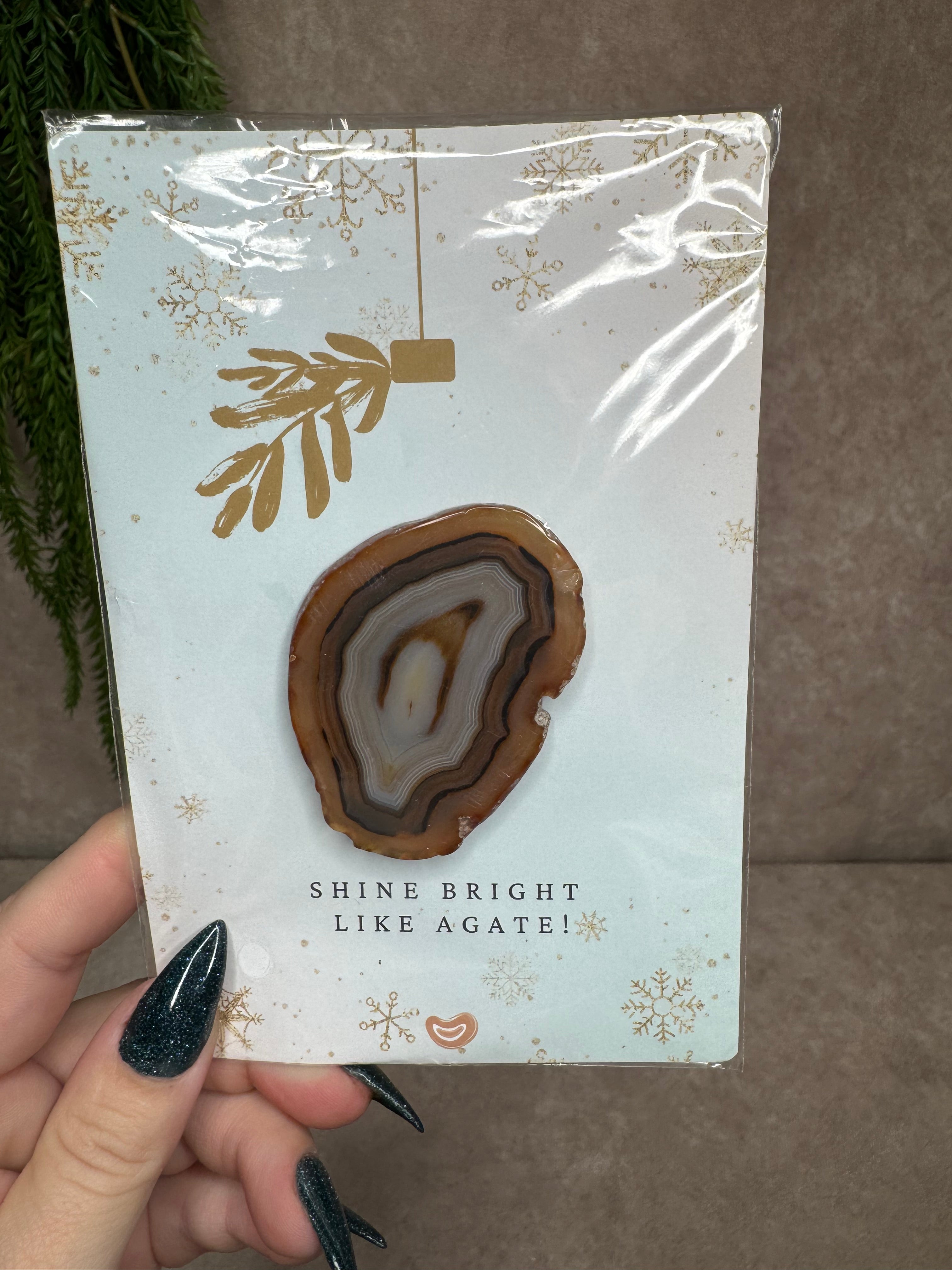 Kerst kaarten agaat schijf