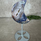Maan Blue flower agate #1442