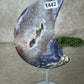 Maan Blue flower agate #1442