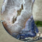 Maan Blue flower agate #1442
