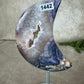 Maan Blue flower agate #1442