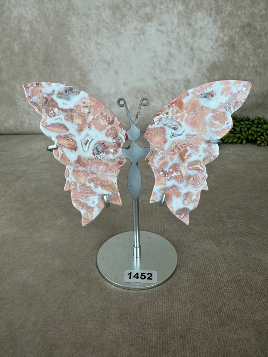 Roze agaat vlinder #1452