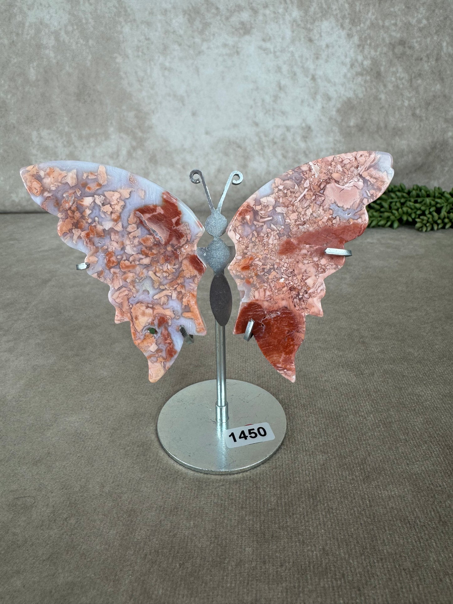 Roze agaat vlinder #1450