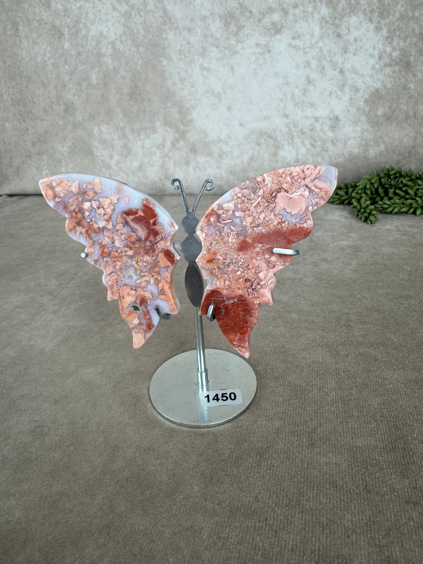 Roze agaat vlinder #1450