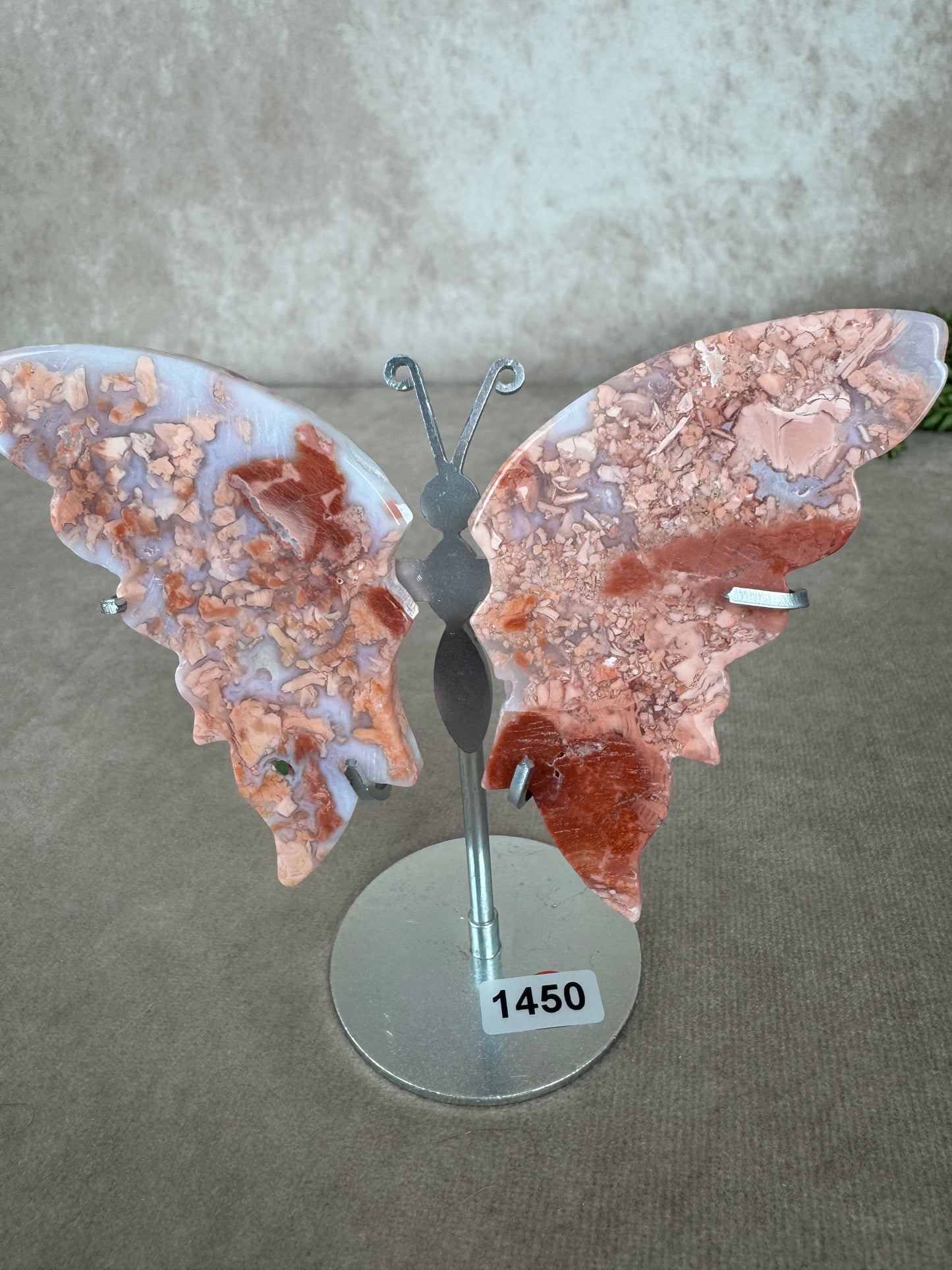 Roze agaat vlinder #1450