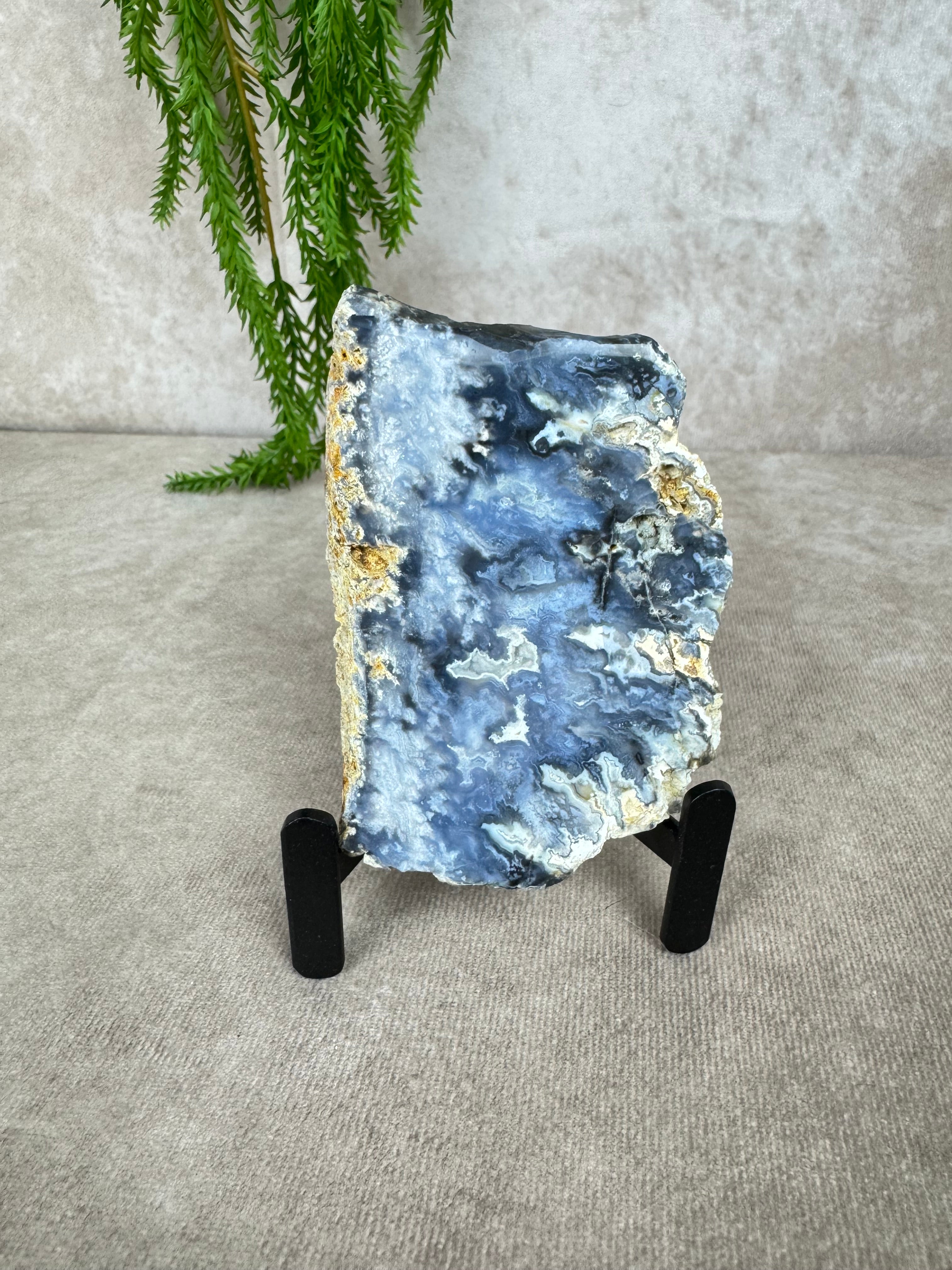 Blue agate slab #1475
