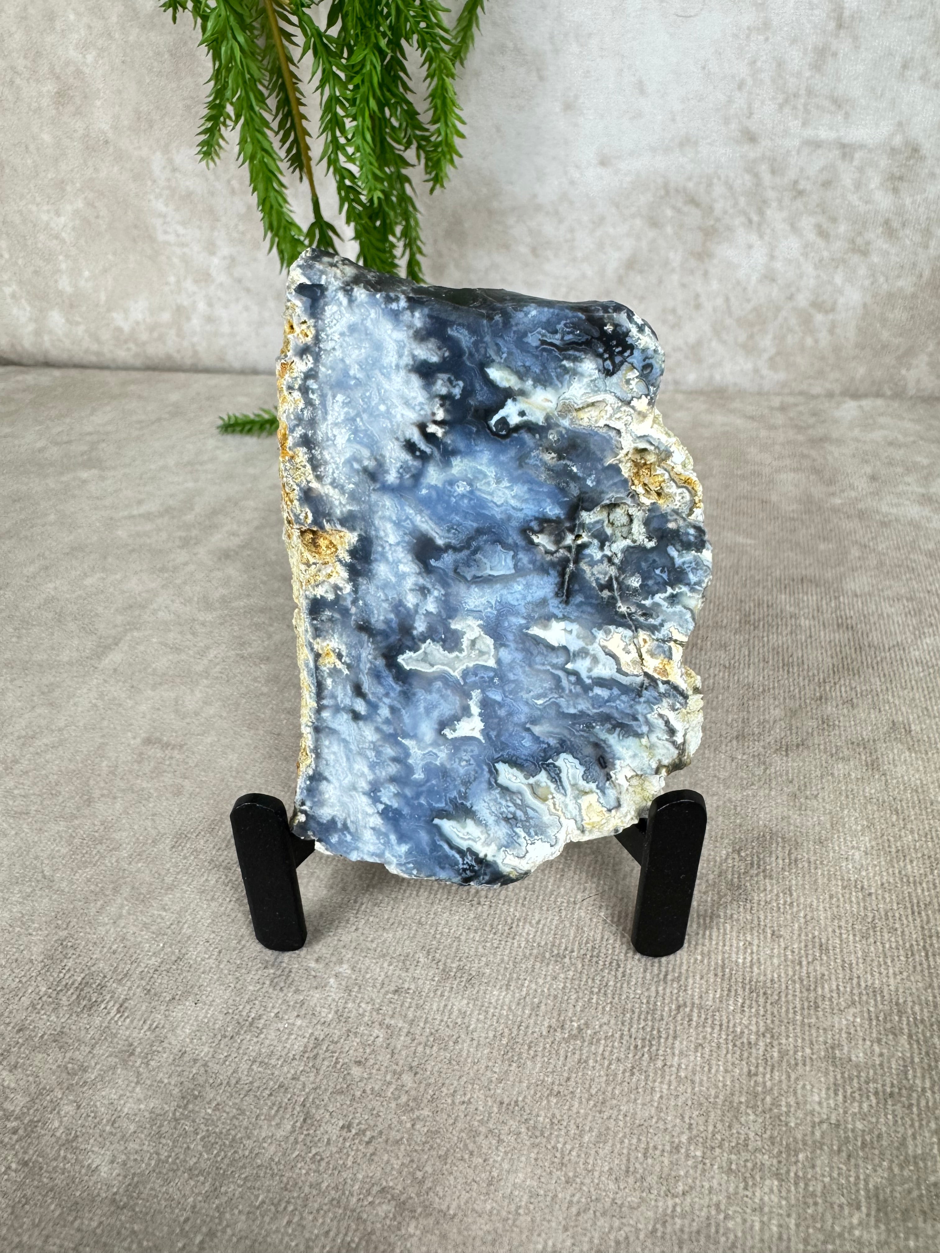 Blue agate slab #1475