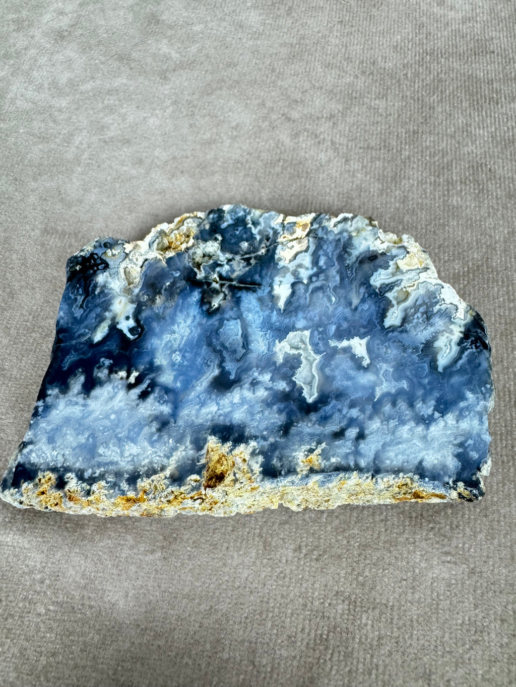 Blue agate slab #1475