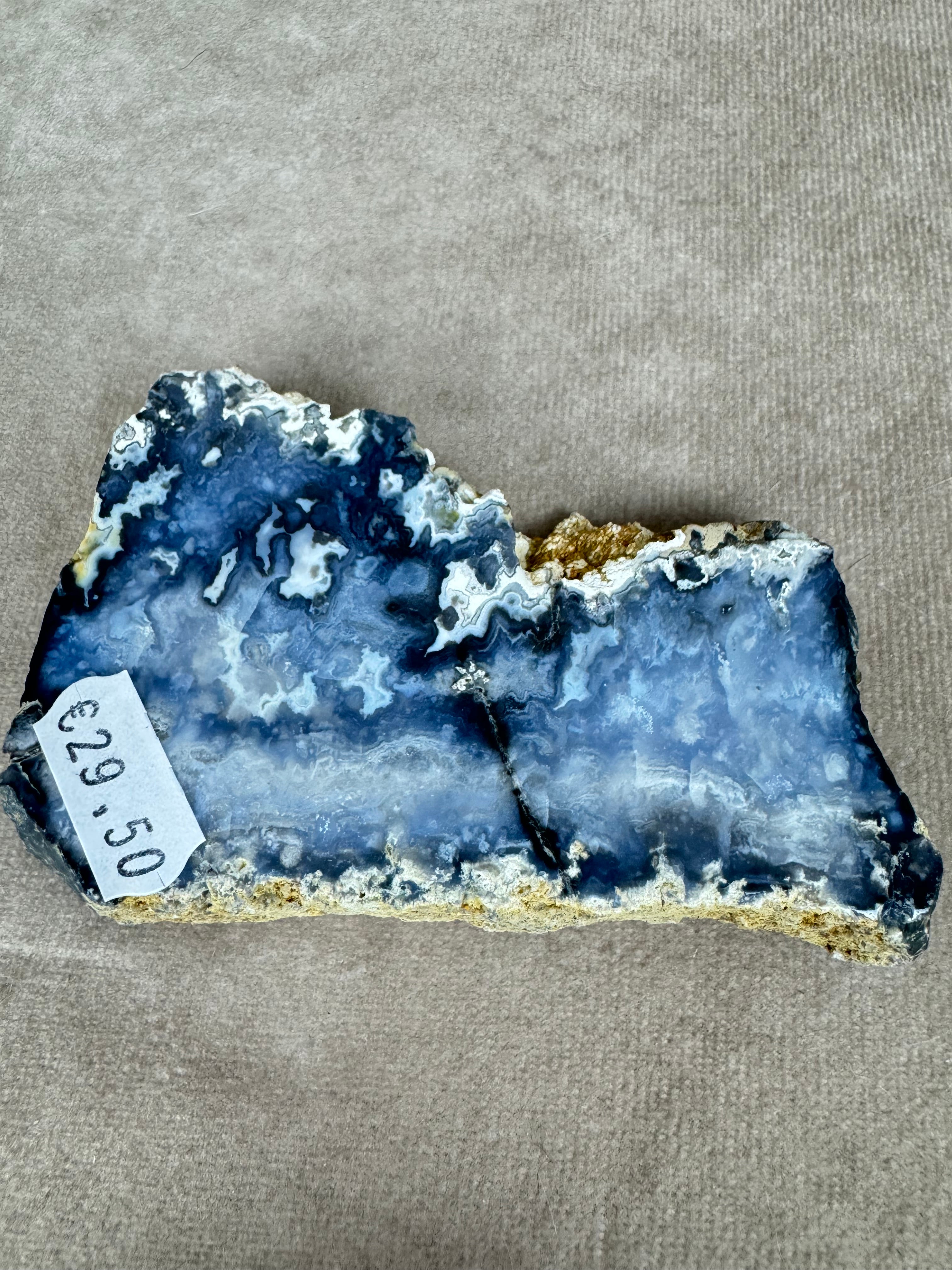 Blue agate slab #1474